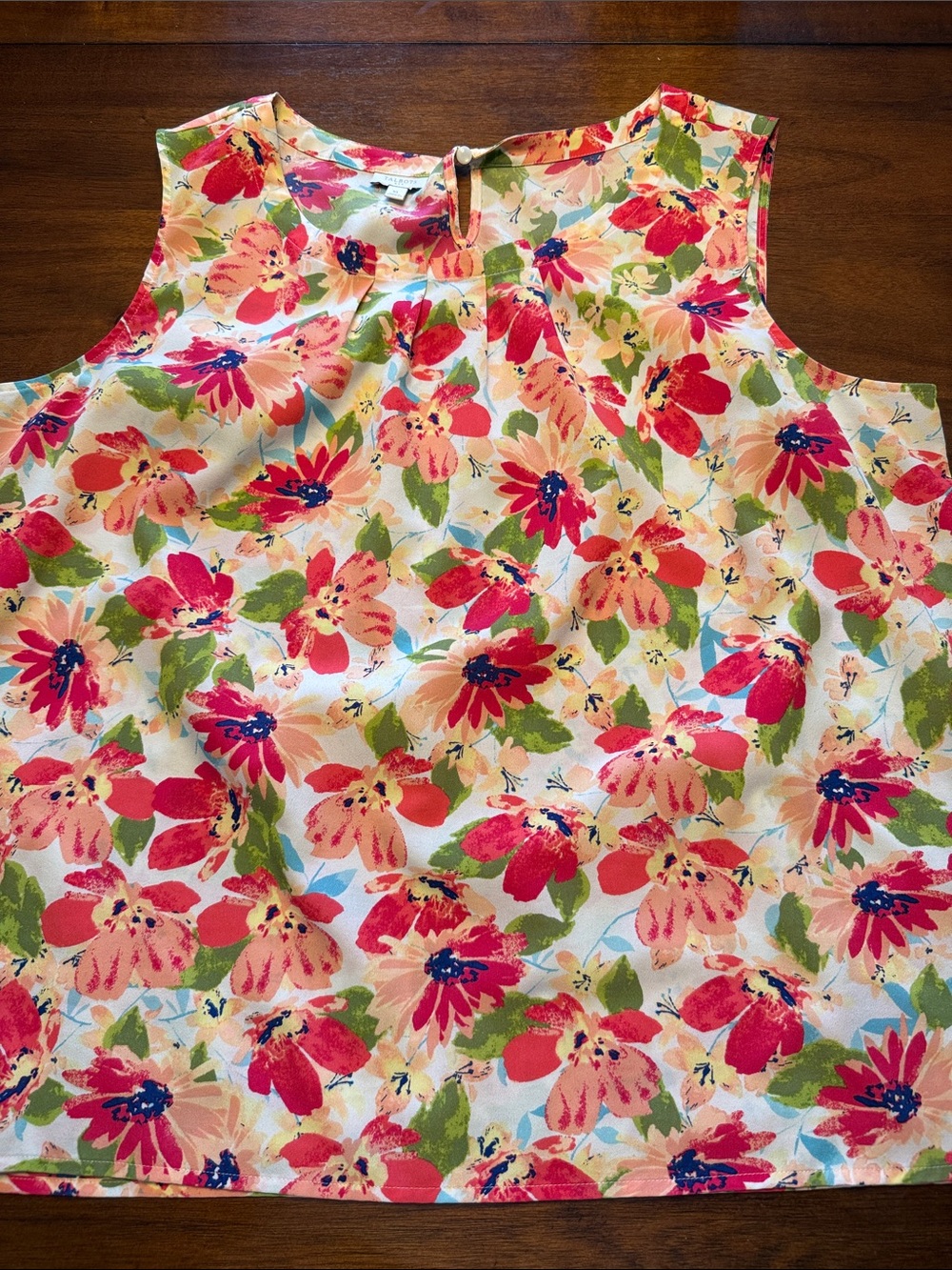 Talbots Floral Sleeveless Camisole - Pink, Green, Blue size XL